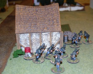 German Gruppe 3 trapped being a farm shed.